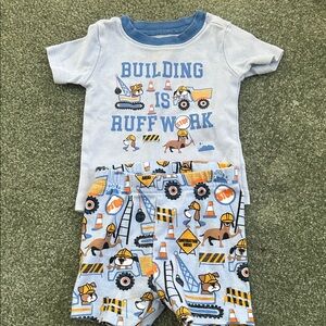 Place Kids Pajama Set - Blue and White Construction Theme
